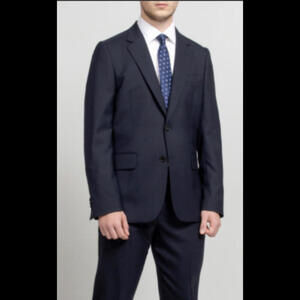 Paul Smith Elegant Pinstripe Blazer - 100% Italian Wool Deep Navy Men's SM NWOT